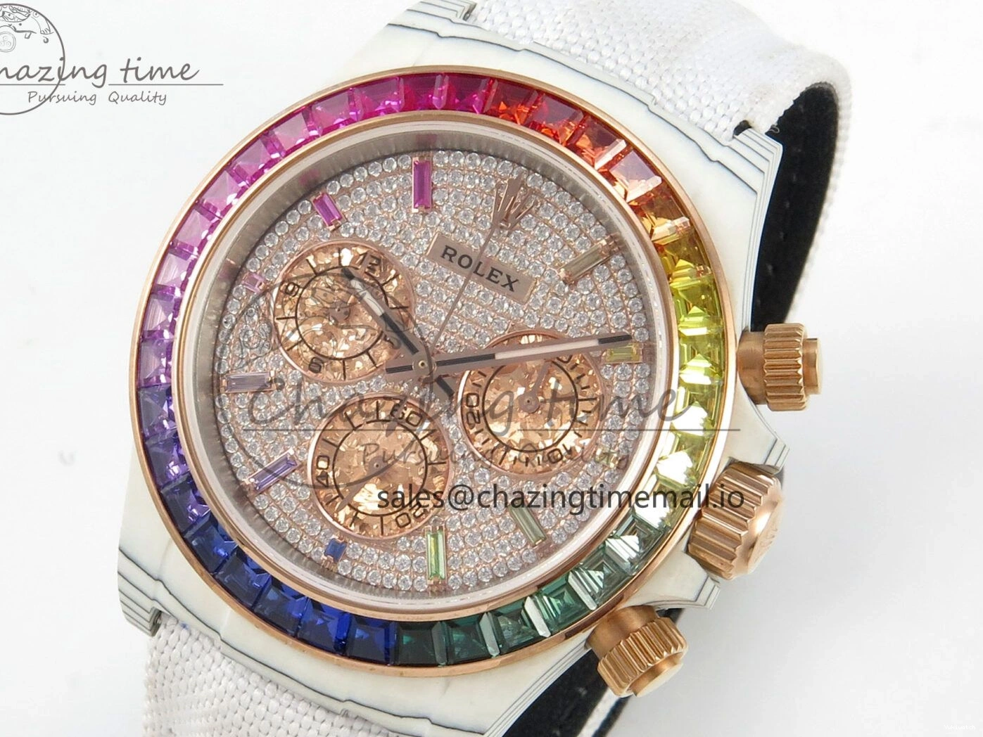 Dial Nylon MPF Full White White Best Carbon Edition Diamond Strap A4801 Daytona Cosmograph 0325
